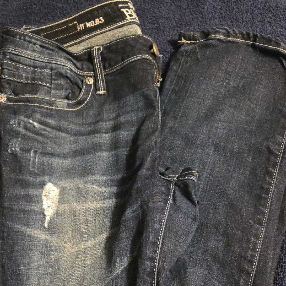 Buckle Dark Straight Leg Jeans